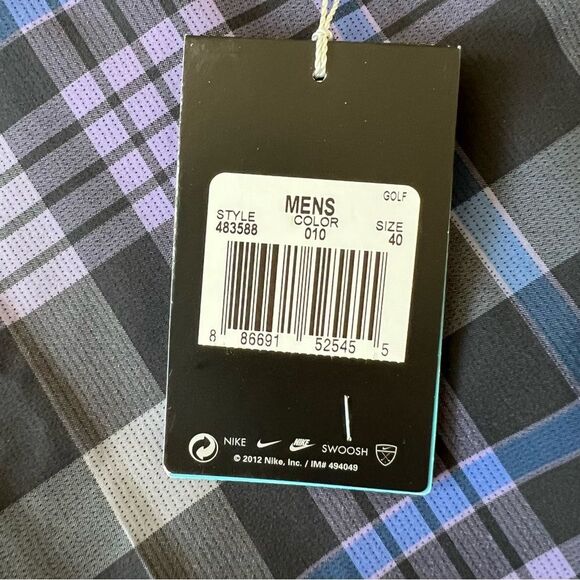 Nike NWT golf tour performance dri fit plaid shorts men size 40 standard fit - Picture 4 of 5